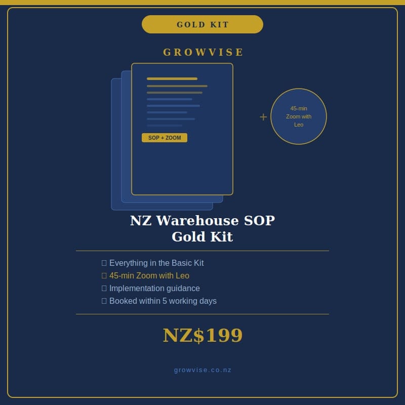 NZ Warehouse SOP Gold Kit